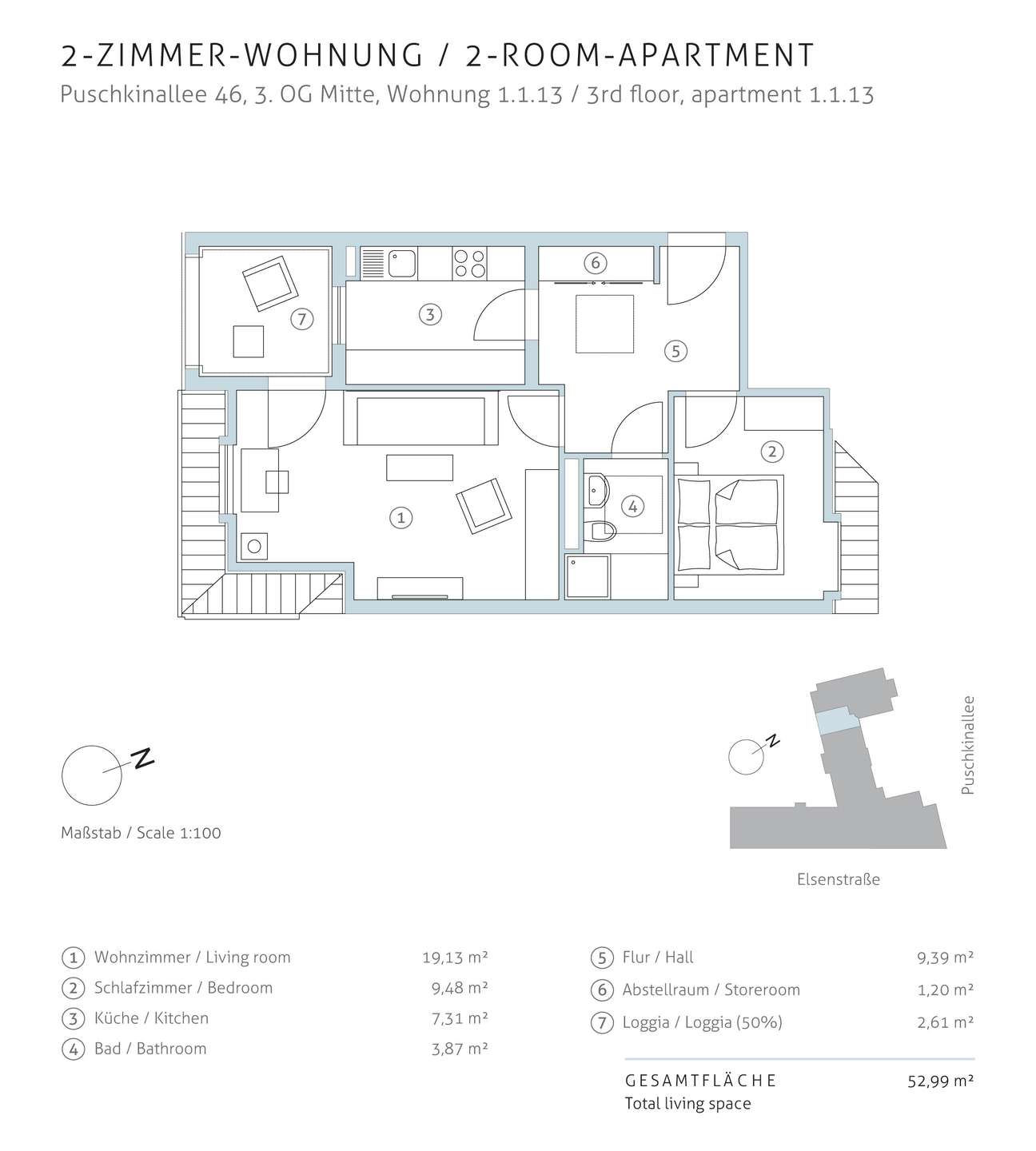 Eigentumswohnung+Berlin+Treptow+Puschkinallee+46a+Grundriss+1.1.13 | Puschkinallee