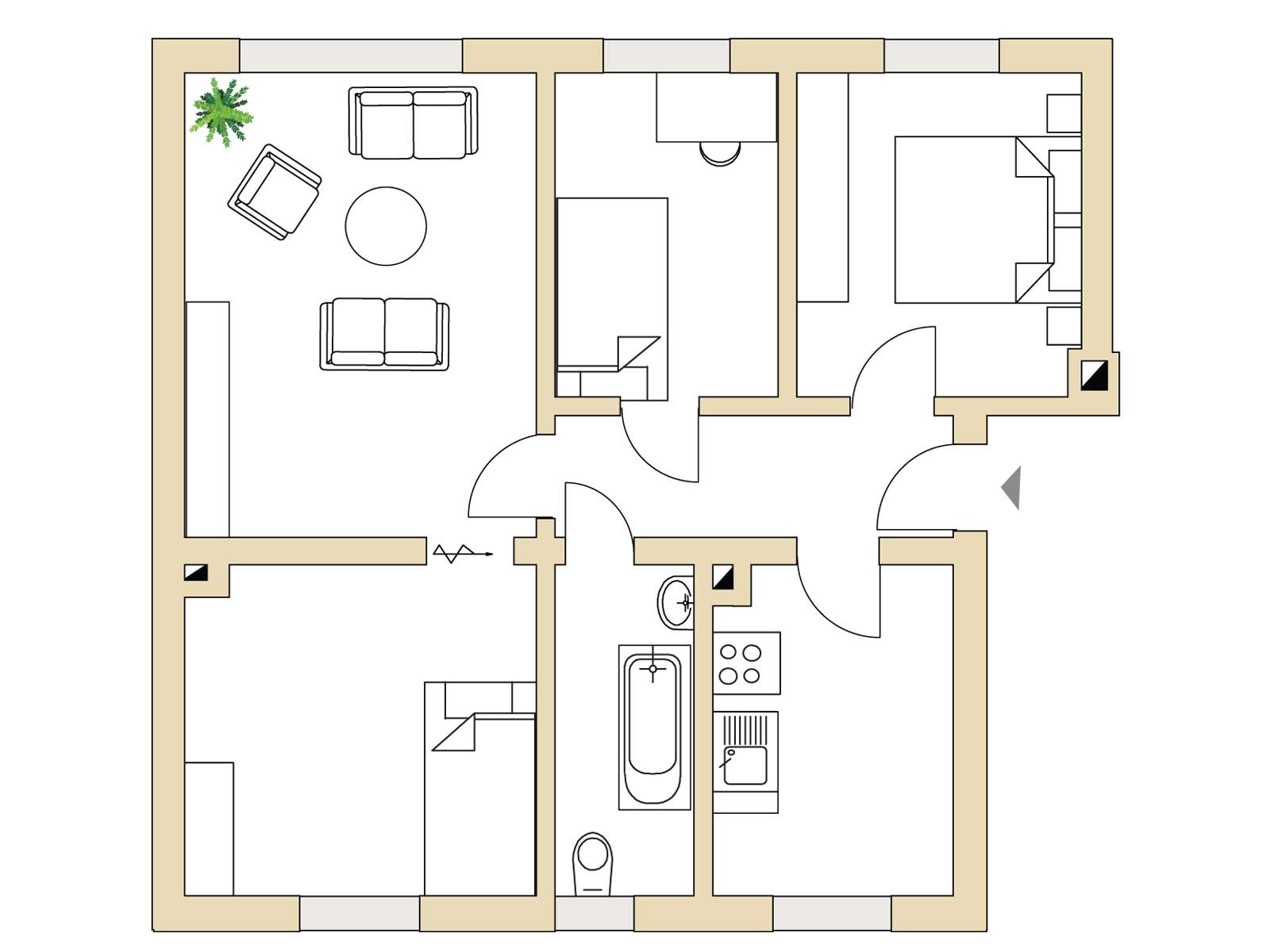 Grundriss 3 August-Bebel-Straße 3 | August-Bebel-Straße
