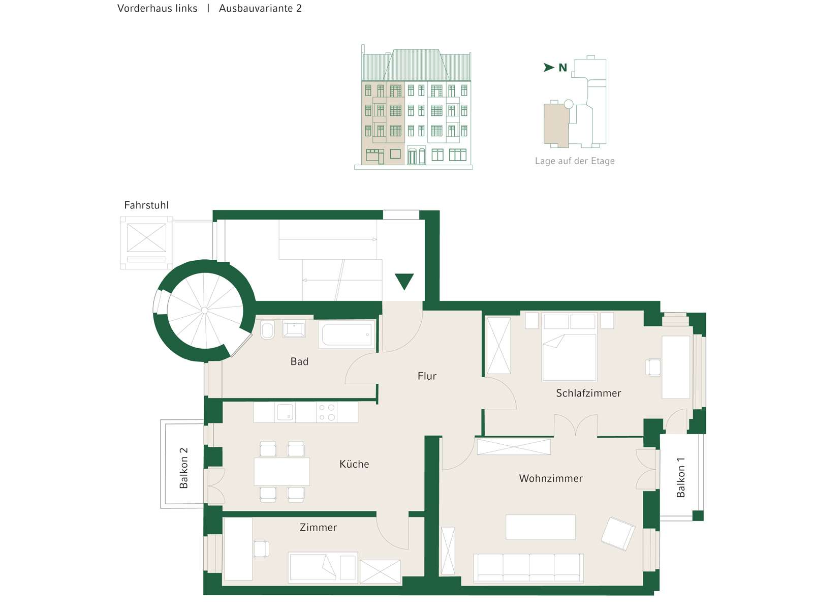 Floorplan Unit 06 configuration option 2 | Johannisberger Straße