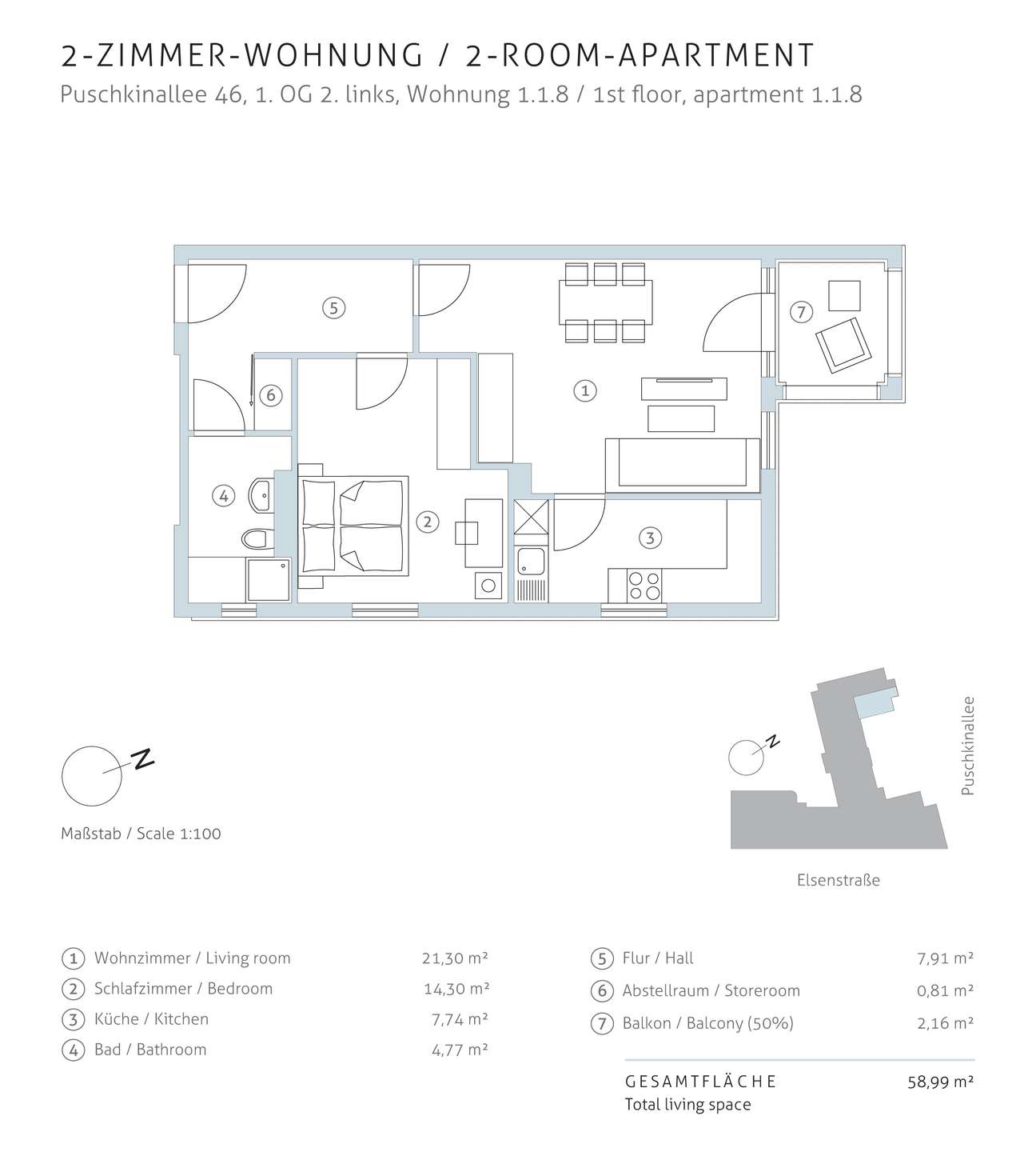 Eigentumswohnung+Berlin+Treptow+Puschkinallee+46+Grundriss+1.1.8 | Puschkinallee