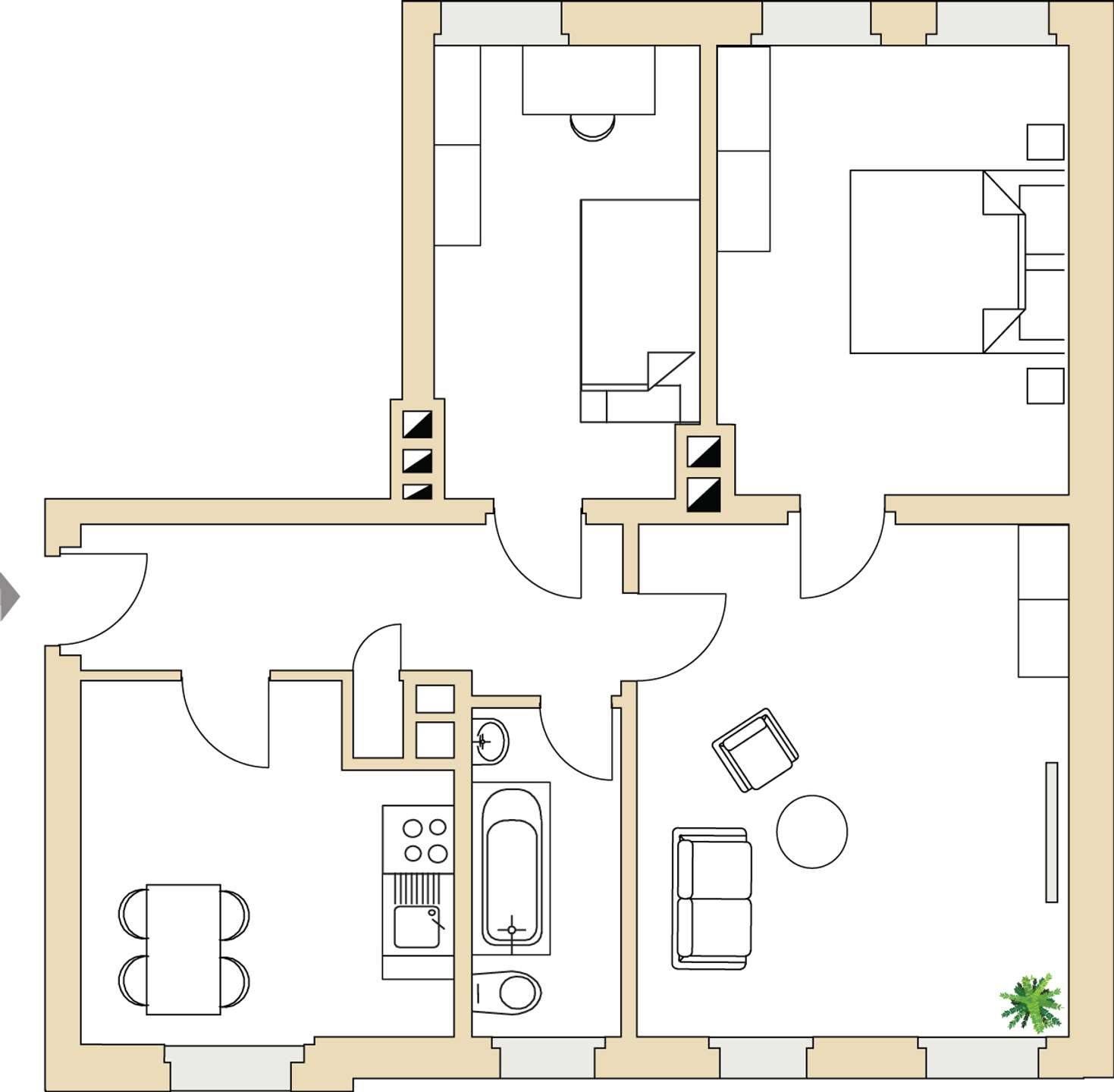 Grundriss 40 Mozartstraße 25 | Mozartstraße
