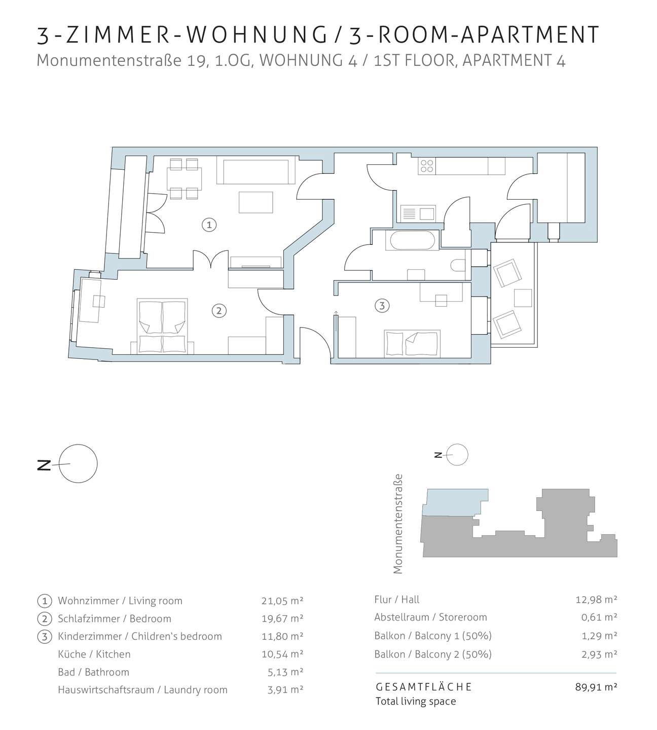Berlin Kreuzberg Grundriss 4 | Monumentenstraße