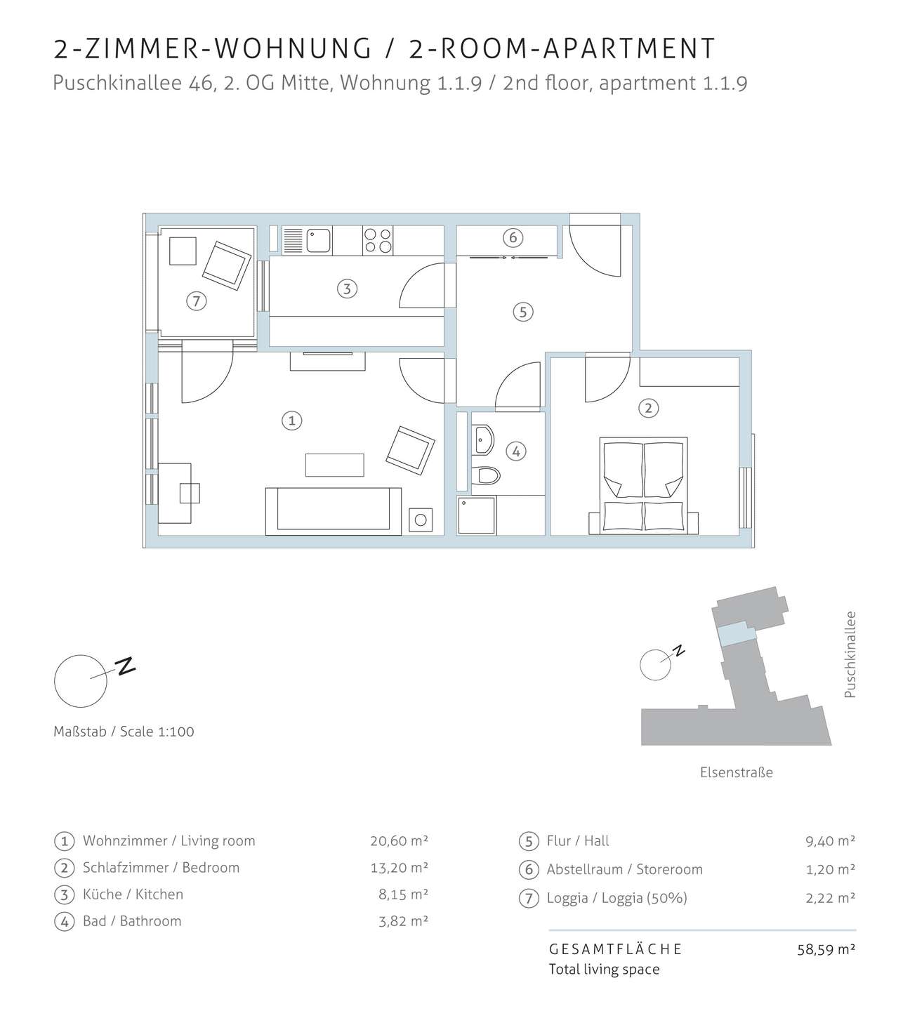 Eigentumswohnung+Berlin+Treptow+Puschkinallee+46+Grundriss+1.1.9 | Puschkinallee