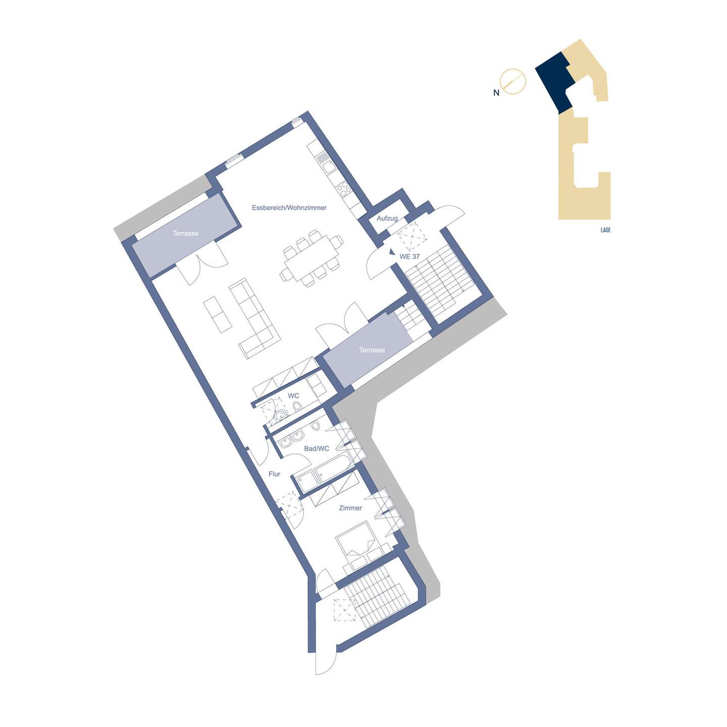 Attic Unit 37 configuration option | Riehlstraße