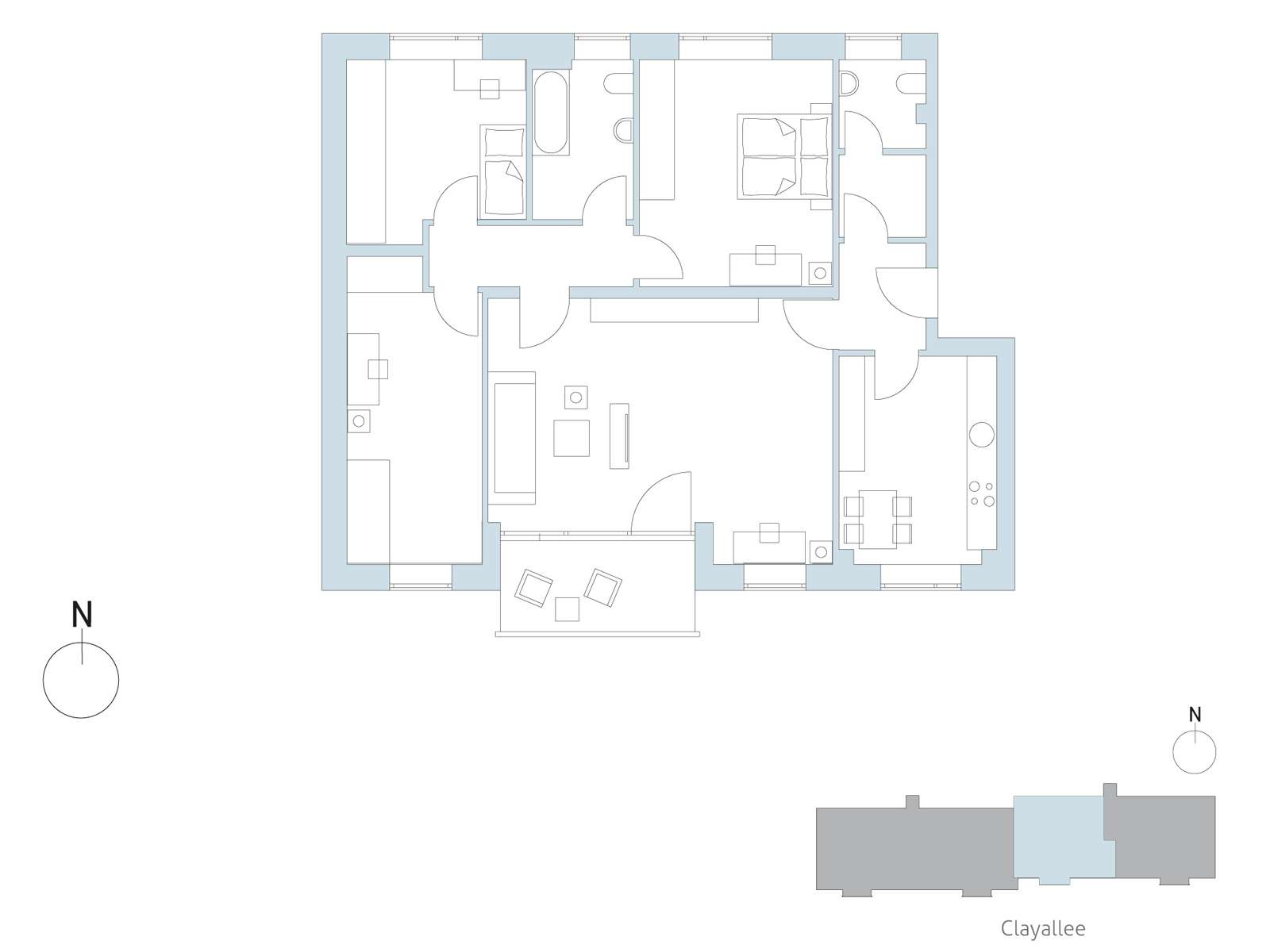 Floor plan unit 40 | Clayallee