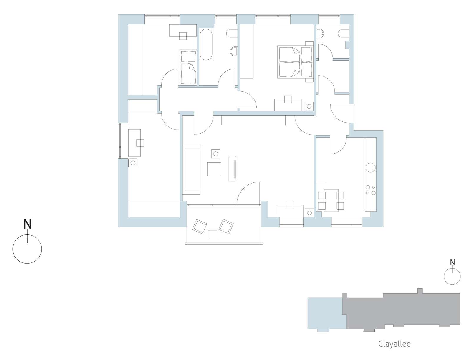Floor plan unit 34 | Clayallee