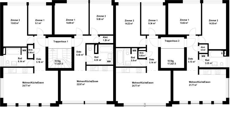 Grundriss 1 OG | Mariannenplatz