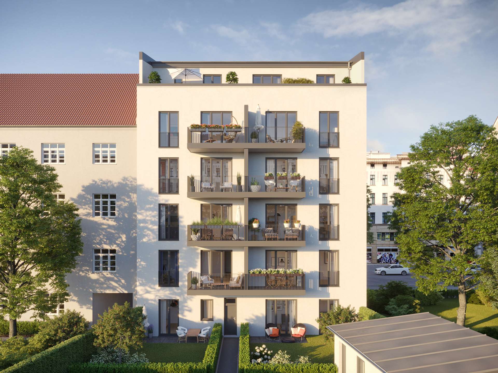 Hinterhausansicht Rendering | Einbecker Straße