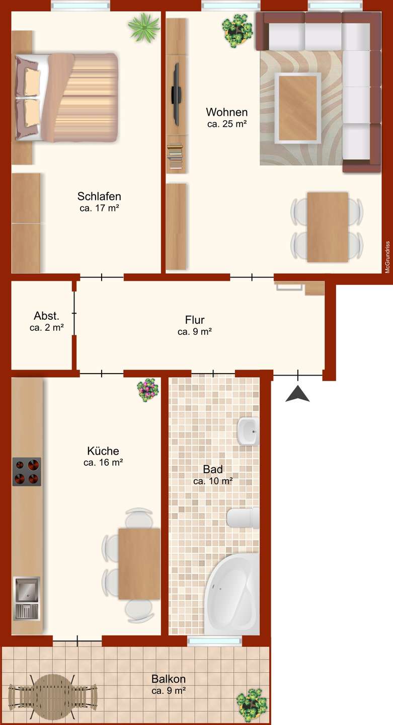Erstbezug mit Balkon und vielen Extras! 2. Etage 84qm überarbeitet NaL 01.01.17
