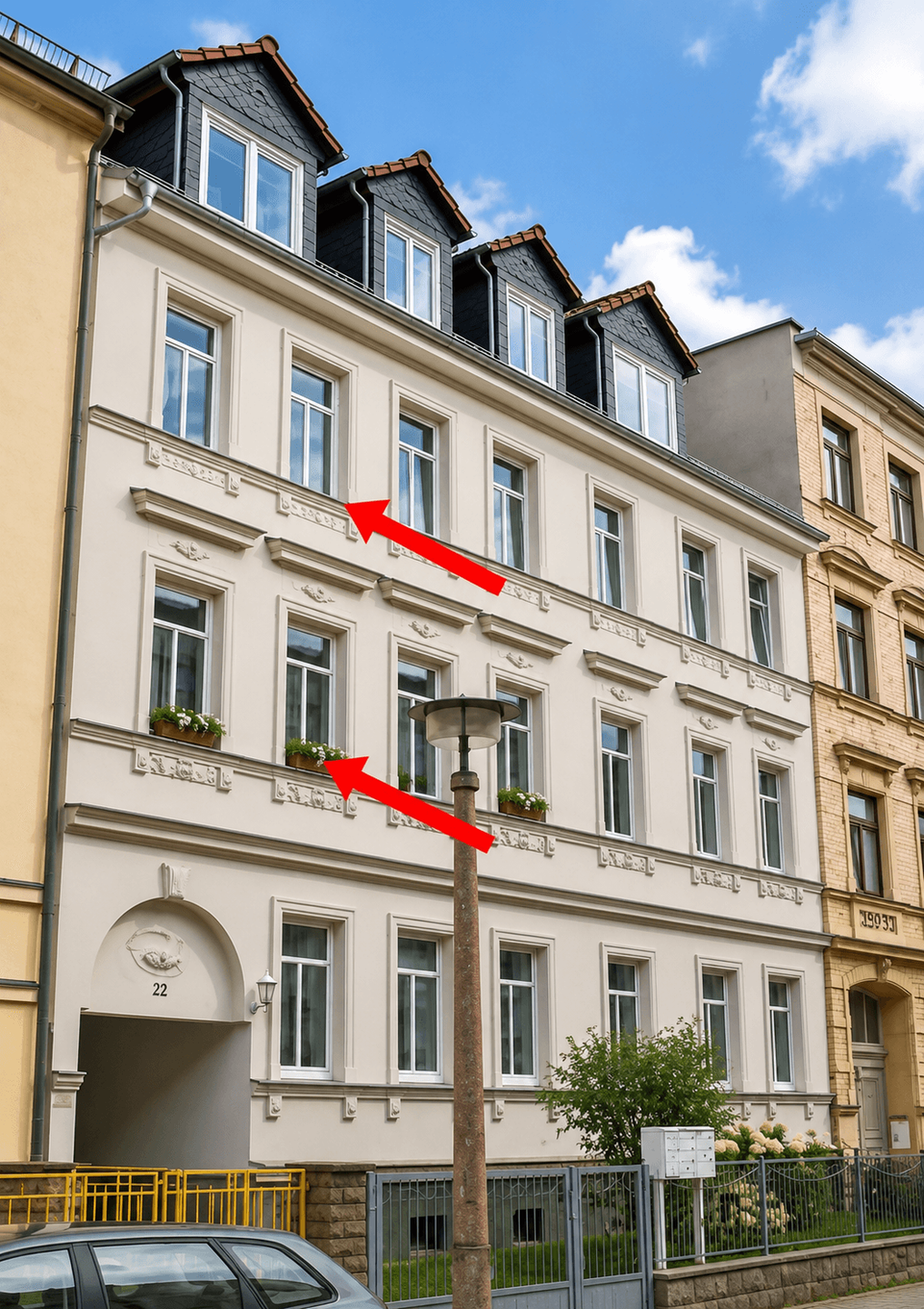 Charmante Maisonettewohnung mit zwei Balkonen und Garage in gepflegtem Mehrfamilienhaus!