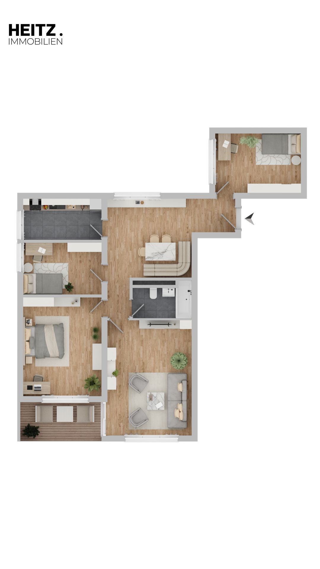 Grundriss 4-Zimmer Eigentumswohnung Steinbach (Taunus)