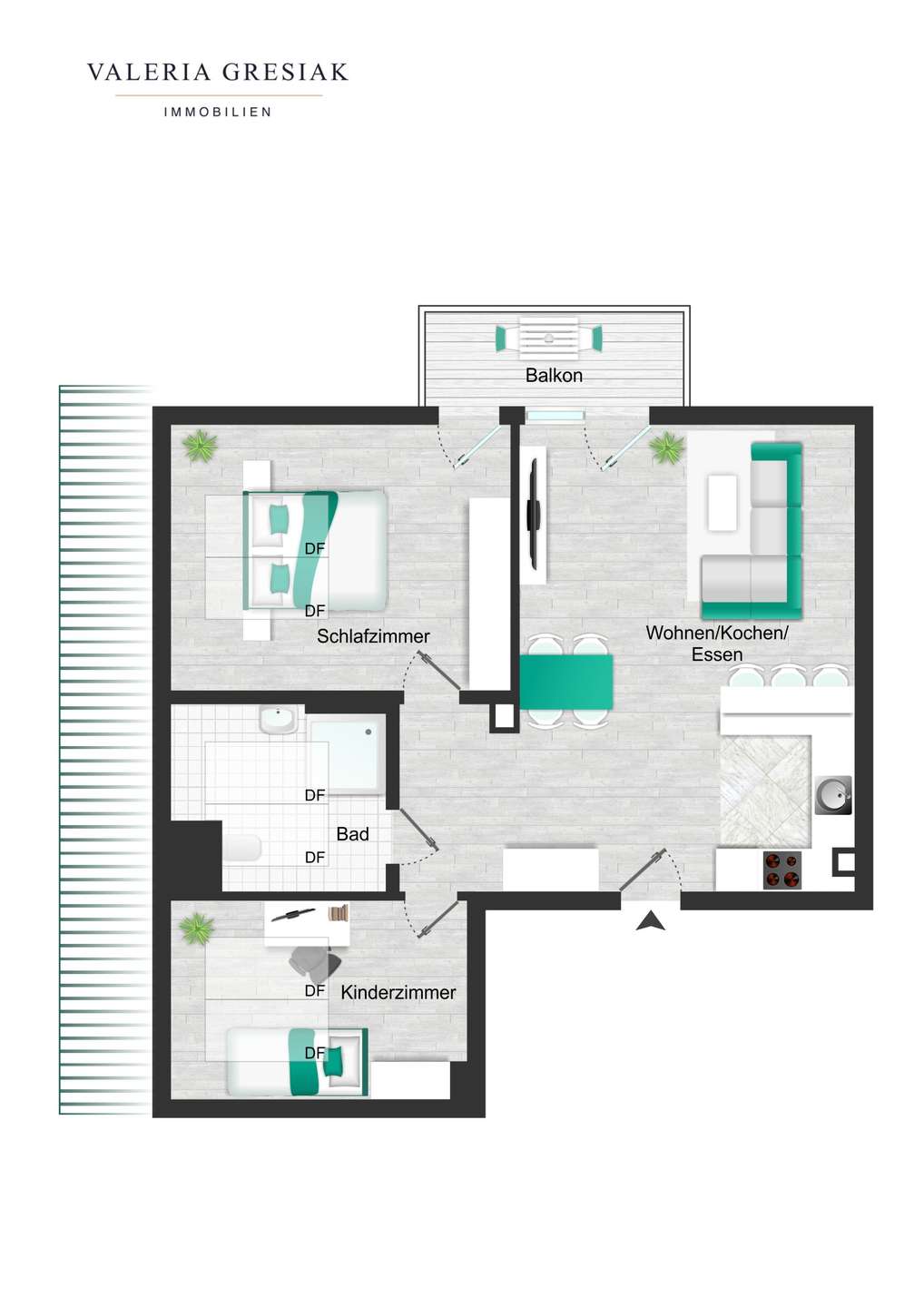 Moderne Dachgeschosswohnung mit KfW 40- QNG - Bild 6
