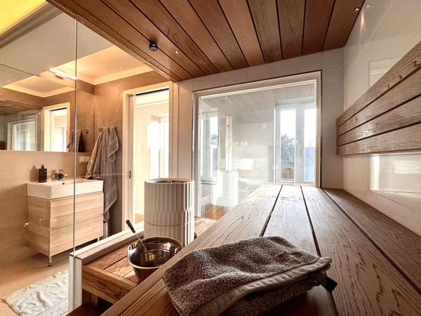 Bathroom with sauna