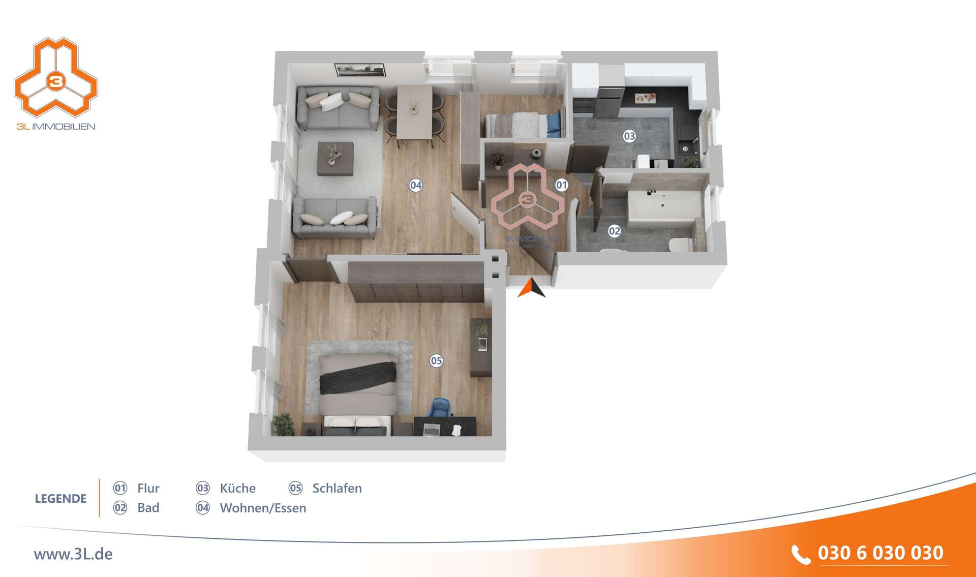Modernisierte 2-Zimmer-Wohnung mit Teilmöblierung & Einbauküche in Berlin-Rudow - Bild 4