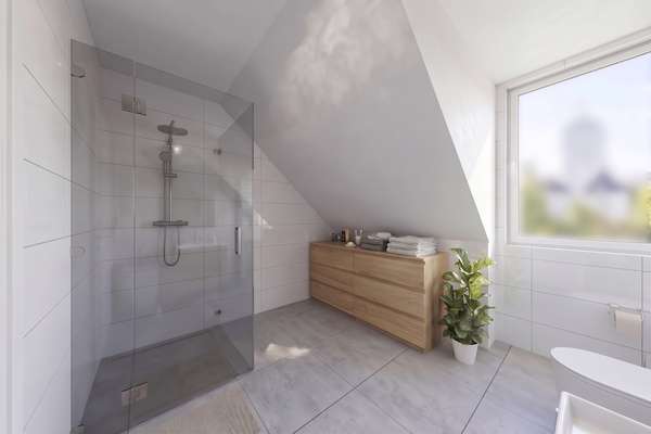 Badezimmer - Visualisierung, Abweichungen zur finalen Ausführung möglich