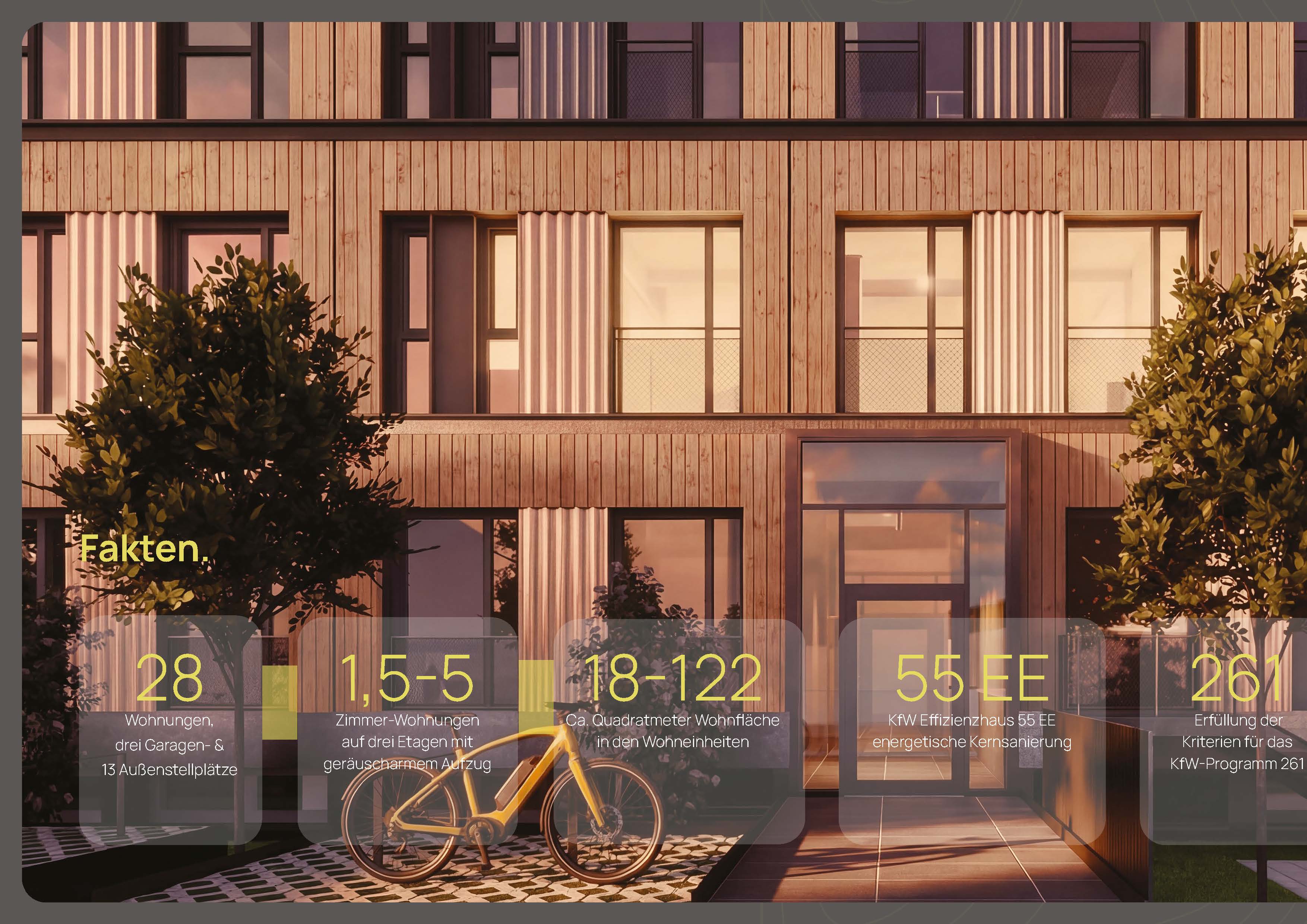 Fassade Abendsonne Visualisierung