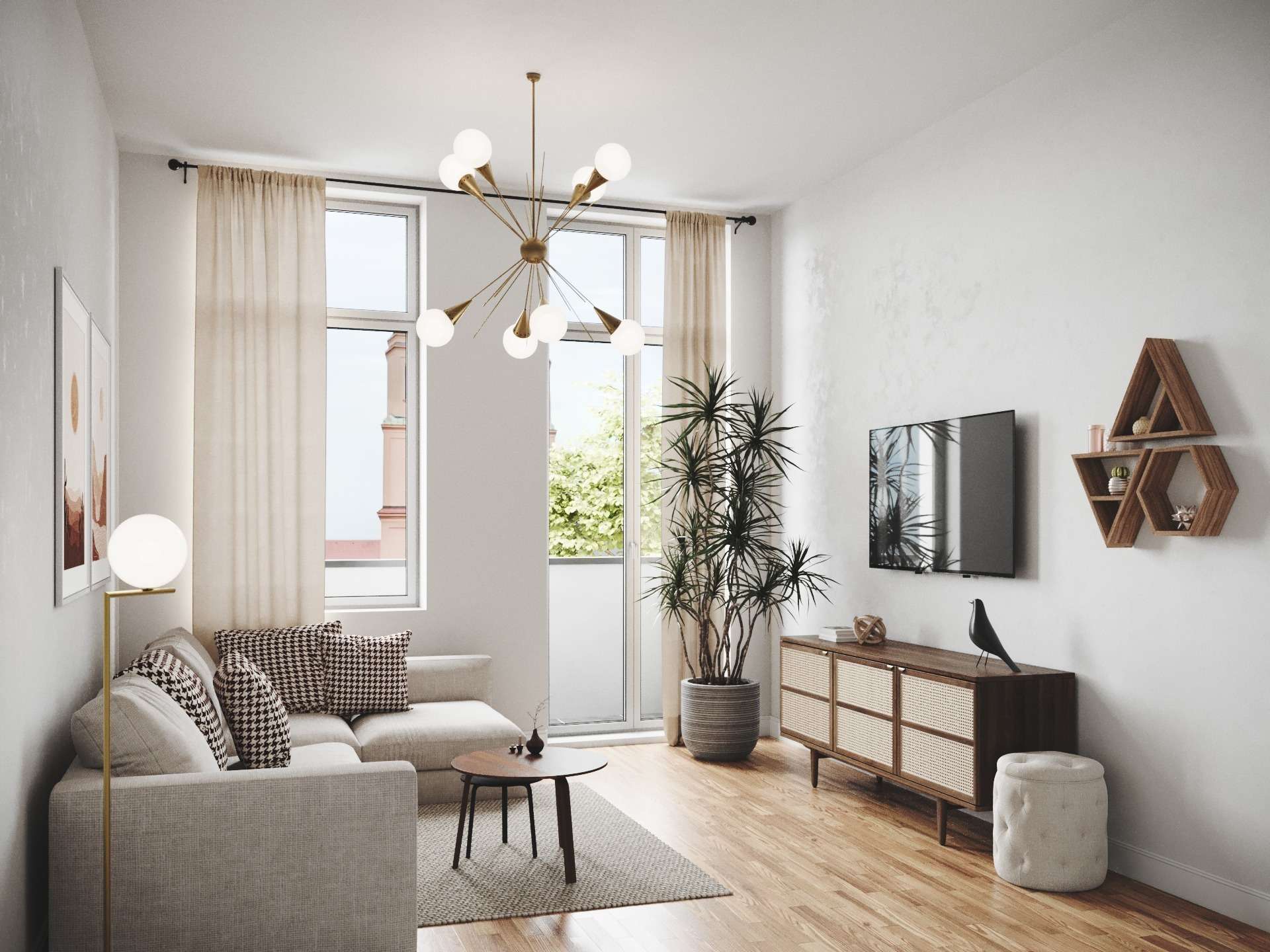 Energetisch sanierter Altbau: 118 qm mit 2 Balkonen