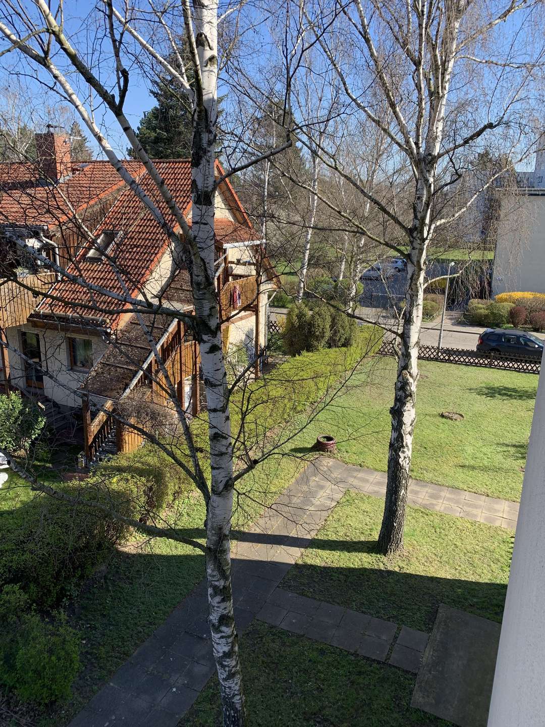 Der Eingangsbereich aus Vogelperspektive