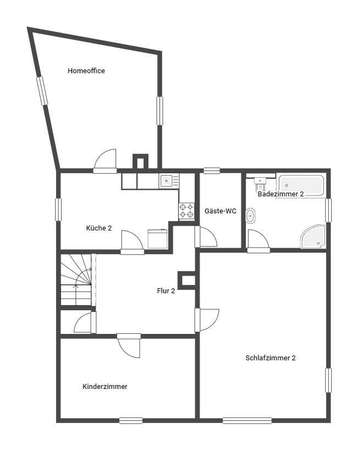 Grundriss Haus 2, 1.OG