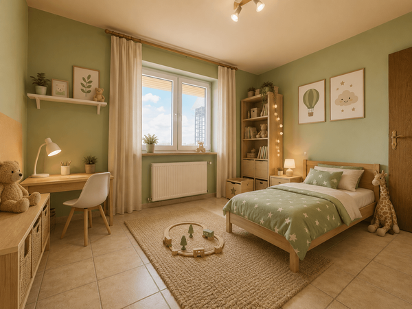 Kinderzimmer EG (mit KI eingerichtet)