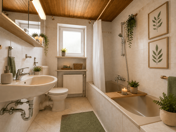 Badezimmer EG (mit KI eingerichtet)