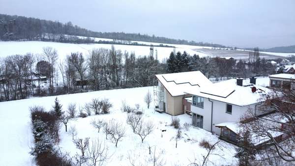 Garten _ Haus mit Blick auf Nationalpark Kellerwald-Edersee