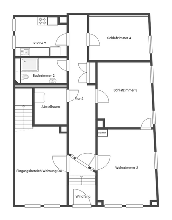 Erdgeschoss Vorderhaus