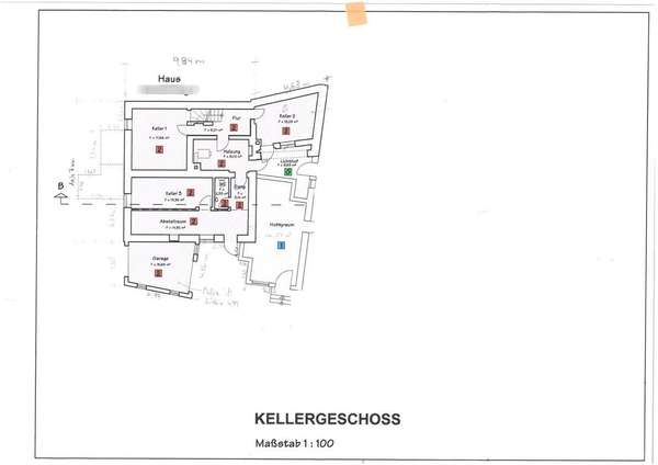 Grundriss Haus 2, Keller