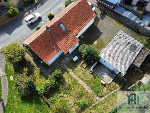 Vogelperspektive Haus und Garten