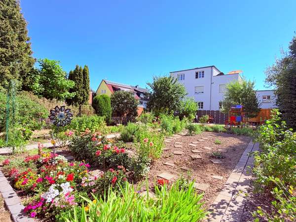 Blick in den Gemeinschaftsgarten