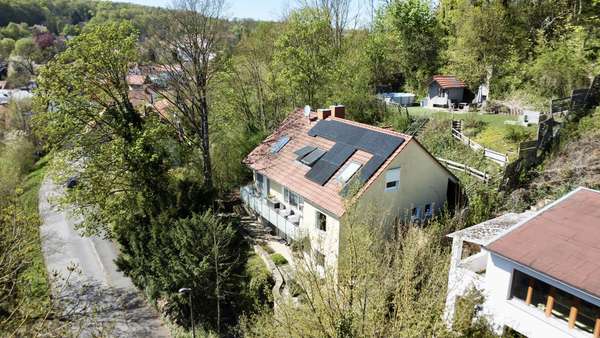 Blick auf Haus & Garten
