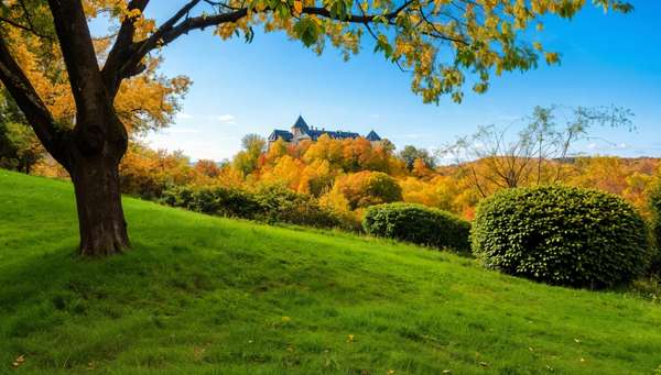 Schlossblick aus dem Garten
