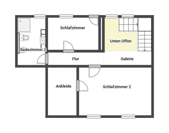 Haus 2, Grundriss 1.OG