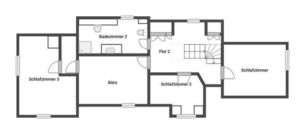 Haus 1, Grundriss 1.OG