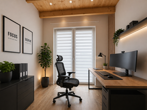 Büro OG (KI-Einrichtungsbeispiel)