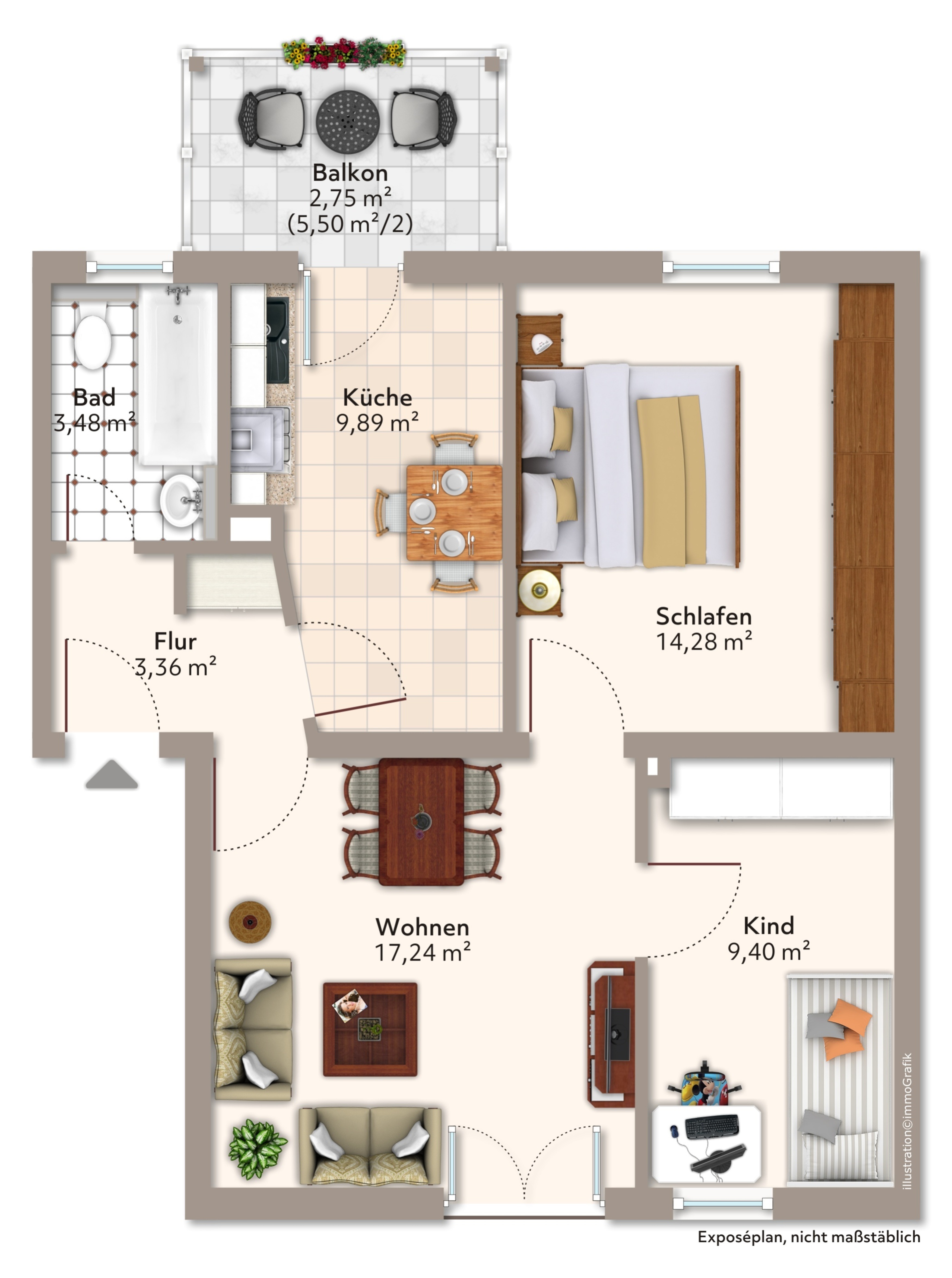 Klasse 3-Zimmer Wohnung in Augsburg / Pfersee zu verkaufen! – Vorschaubild 9