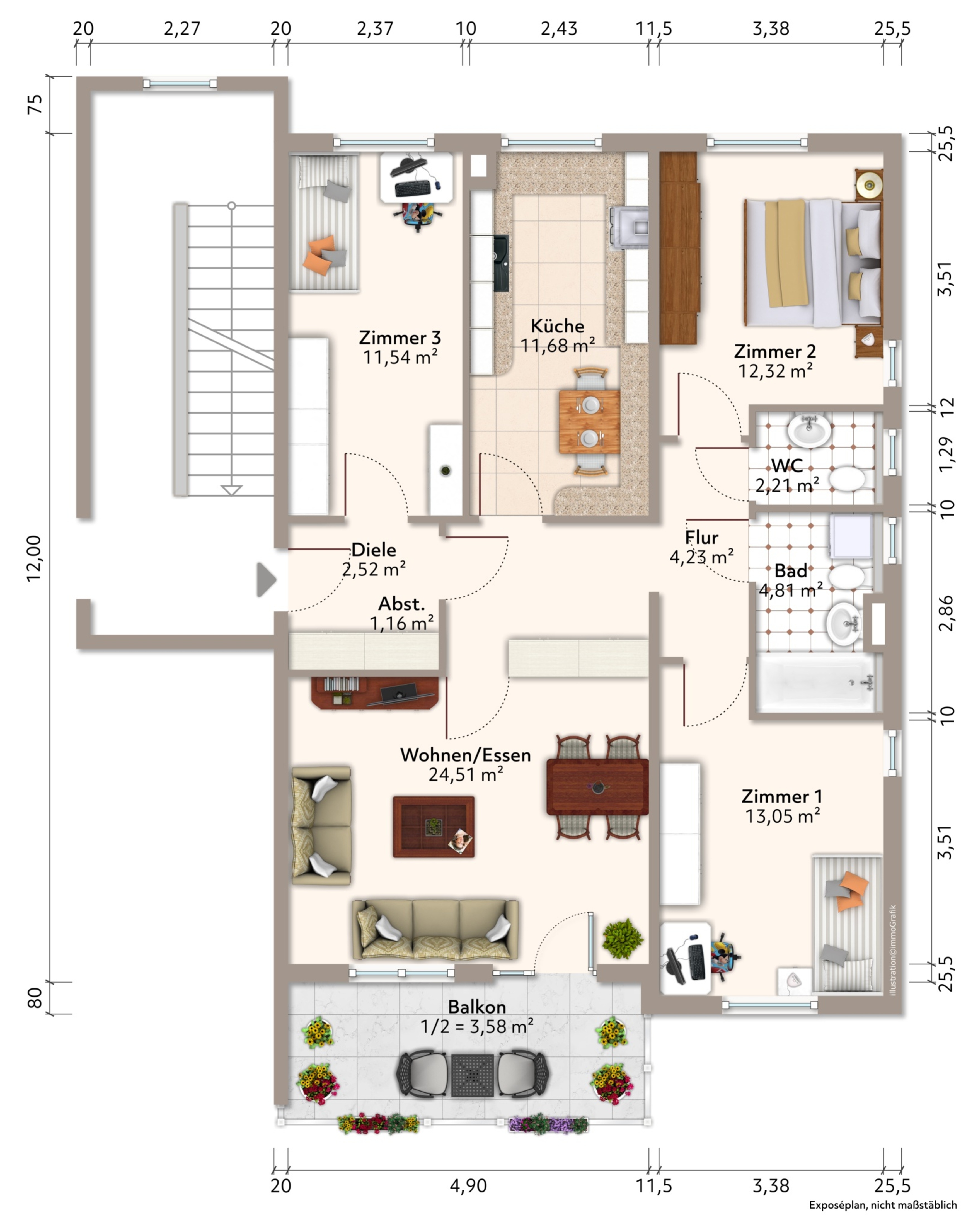 Viel Platz für Ihre Zukunft – attraktive 4-Zimmer-Wohnung in gepflegter Anlage! – Vorschaubild 13