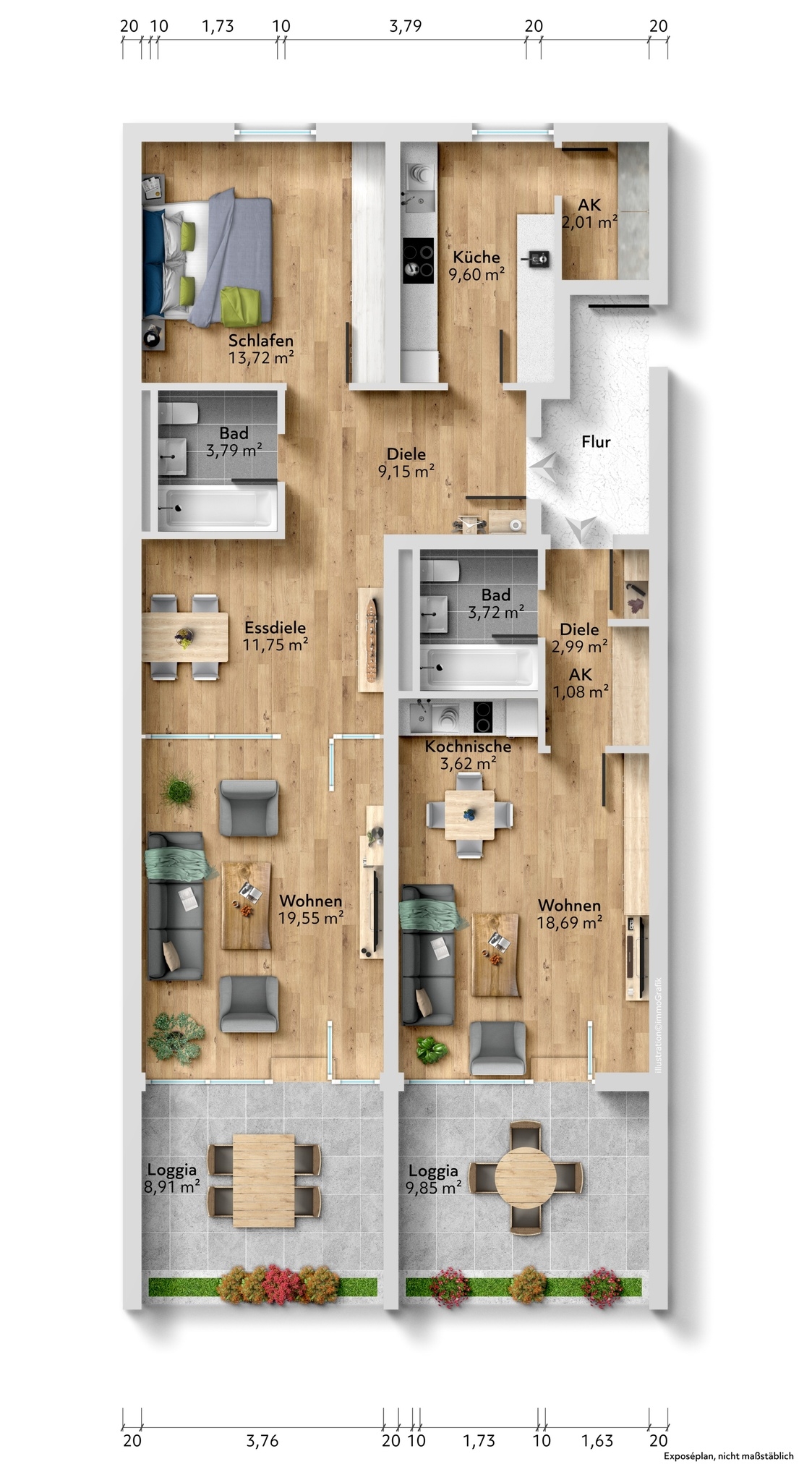 Viel Platz zum Wohlfühlen – 3-Zimmer-Wohnung mit sonniger Dachterrasse in Weilheim zu verkaufen! – Vorschaubild 12