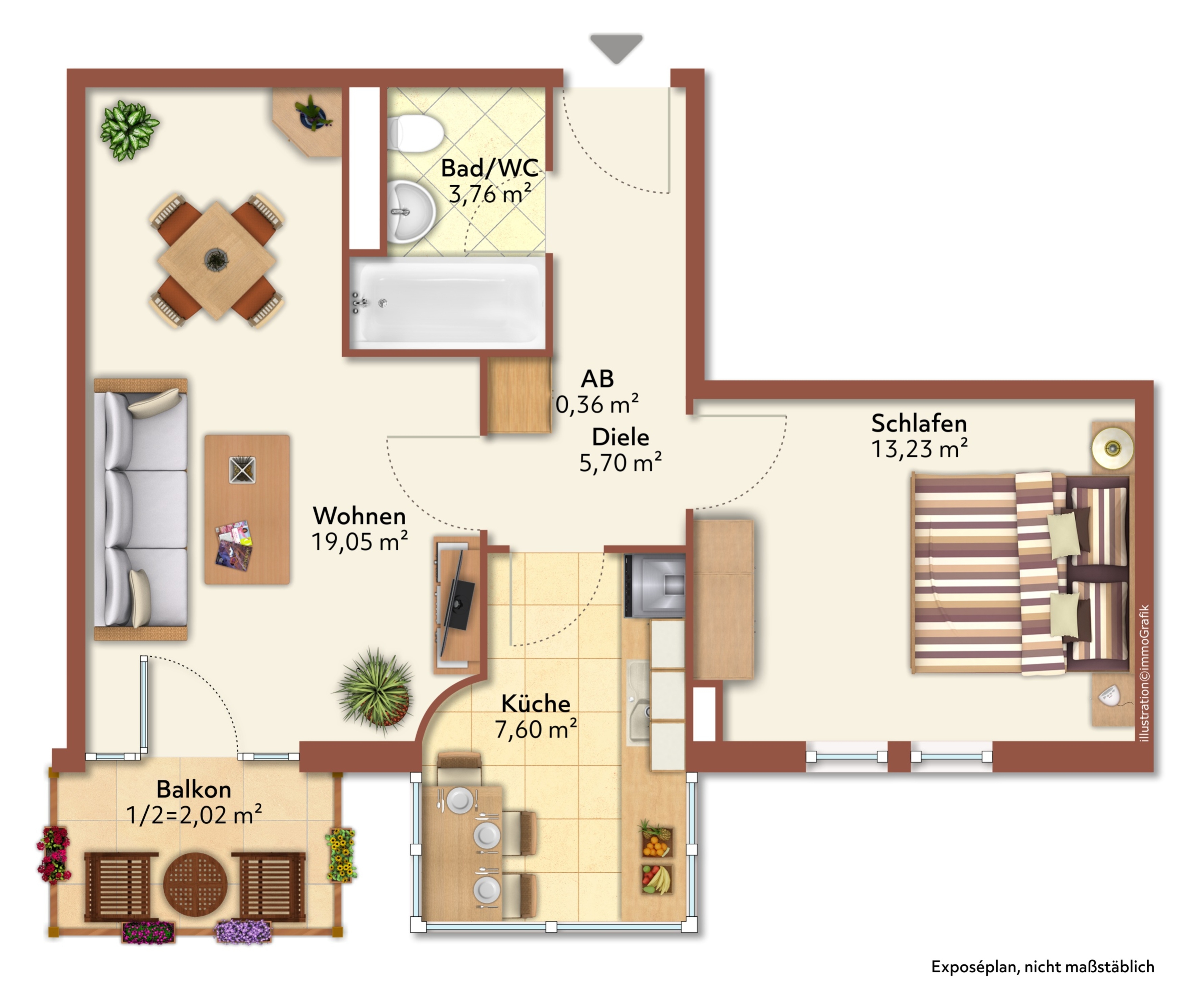 Ideal für Eigennutzer & Kapitalanleger – gepflegte 2-Zimmer-Wohnung mit Aufzug – Vorschaubild 10