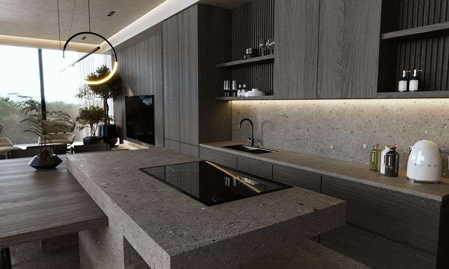 Ikonische Designvilla mit privatem Spa, Panorama-Dachterrasse und Meerblick in Kyrenia
