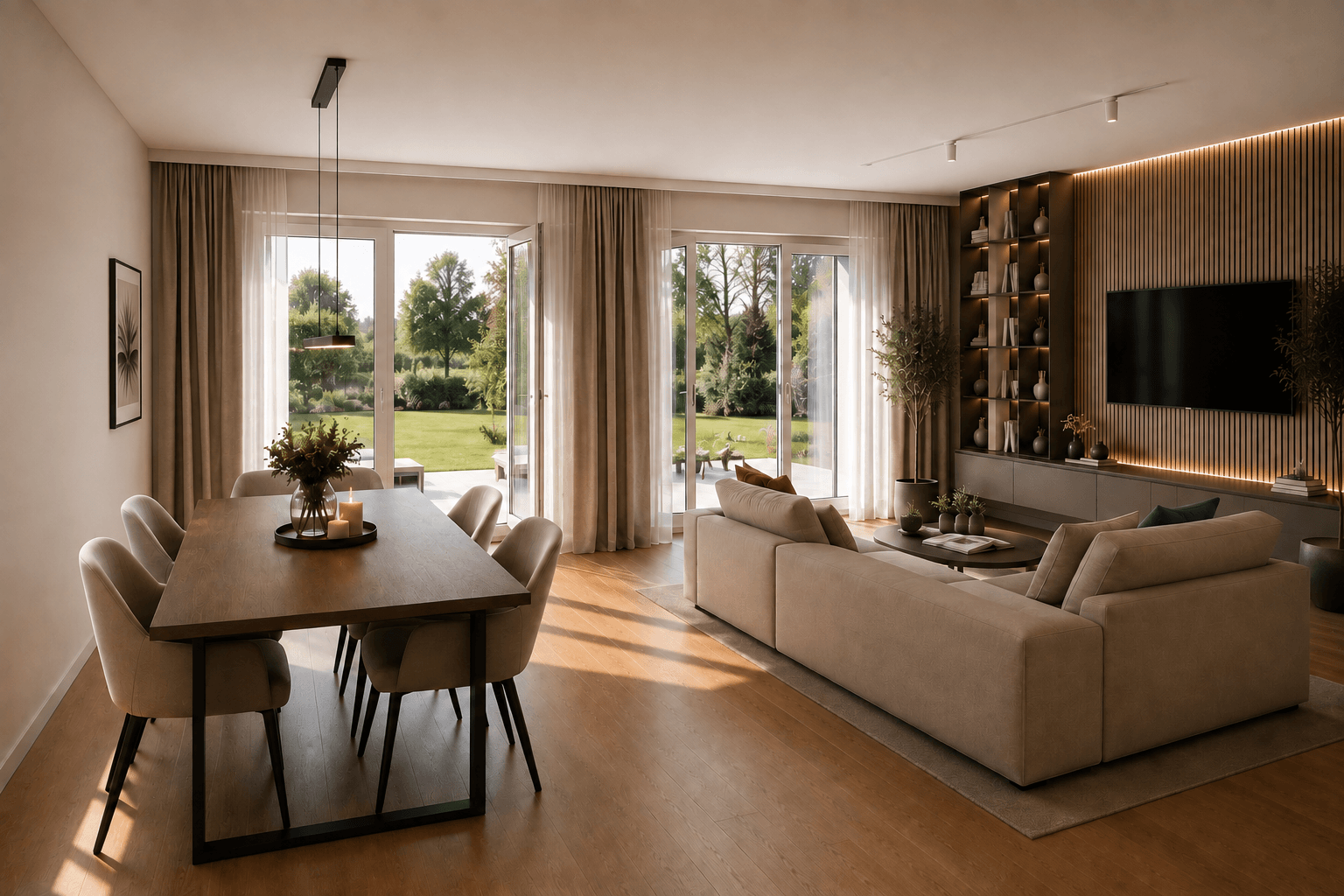 Wohnzimmer Mittelhaus (KI generiert)