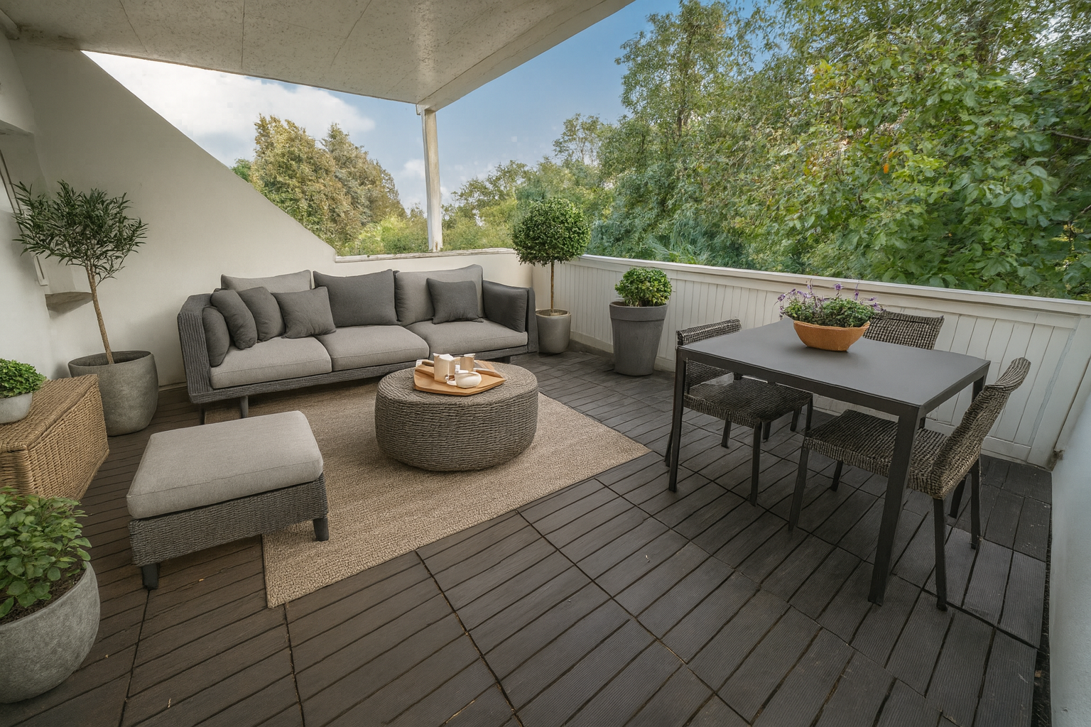 Balkon am Wohnzimmer