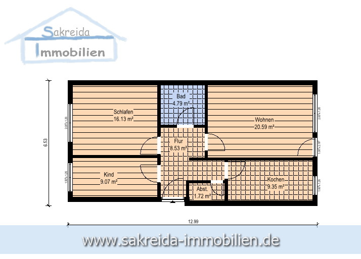 Ruhig wohnen. Zentral leben. 3-Zimmerwohnung mit Wohlfühlfaktor – Kauf in Dreieich – Grundriss_1.OG (9/10)