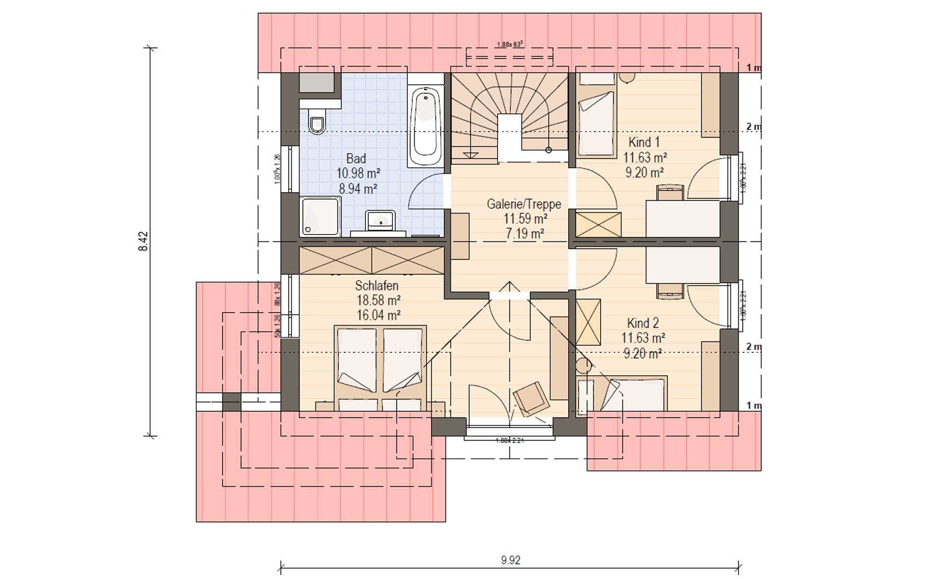 Klassisches Einfamilienhaus mit viel Platz auf kleinem Raum – Kauf in  – fertighaus-haas-s-130-og (4/9)