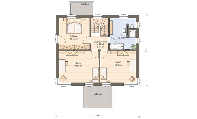 Bauen Sie mit dem Testsieger ihr Effizienzhaus 40 – Kauf in Bad Soden-Salmünster – fertighaus-bauhausstil-haas-s-155-a-grundriss-og (5/11)