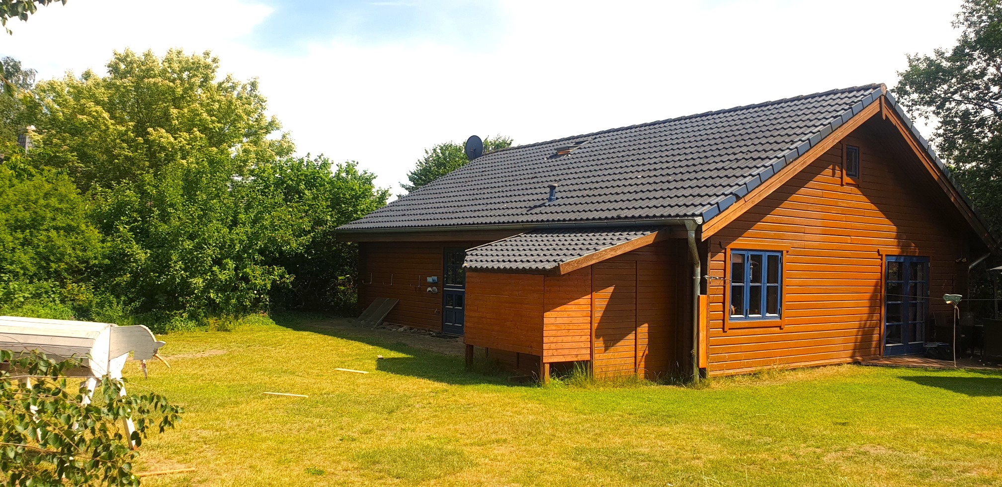 Kleines Paradies! Holzhaus, Ökobau, Feldrandlage, am Ende einer Sackgasse!