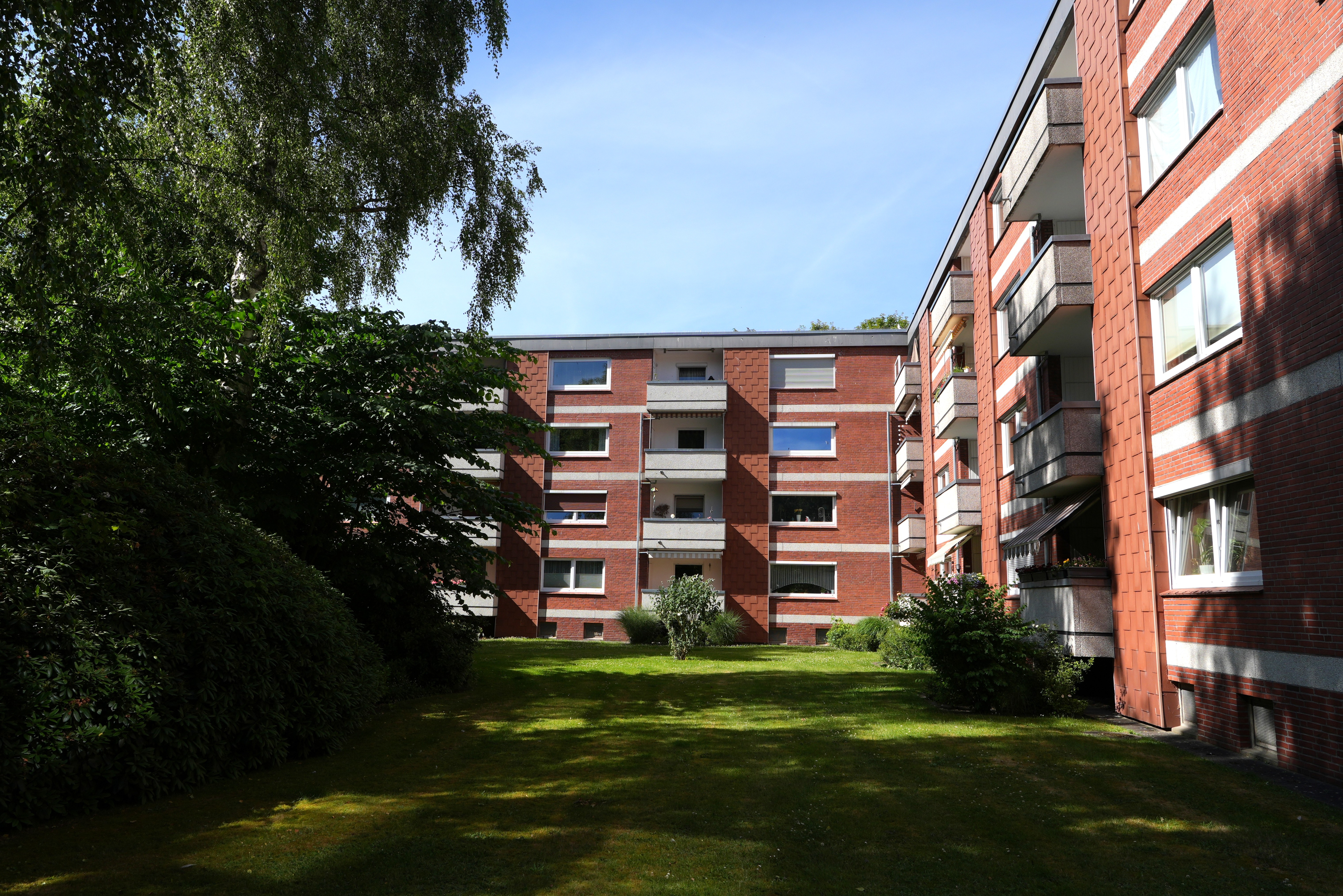 Anblick des sonnigen Südbalkons