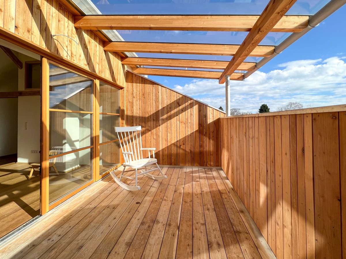 überdachte Dachterrasse