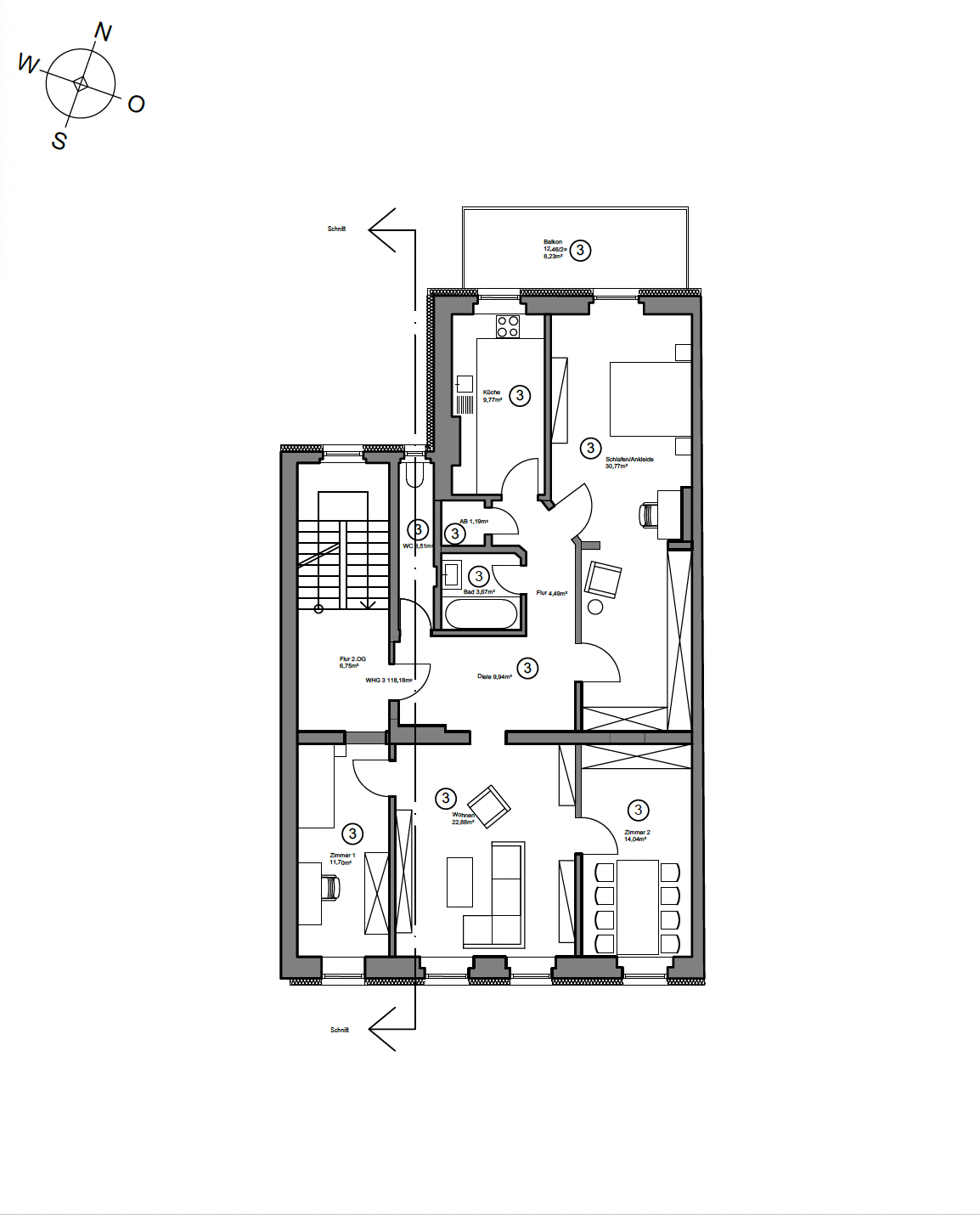Grundriss 2. Obergeschoss