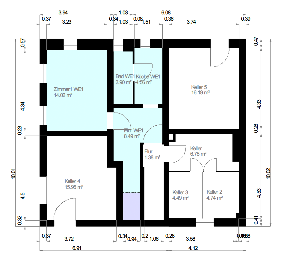 Grundriss: Souterrain